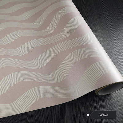 Wave Stripe Pattern Textured Vinyl Contact Paper Self-adhesive Wallpaper