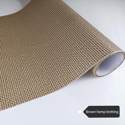 PVC Knitting Wooden Self Adhesive Film Wood Grain Wallpaper