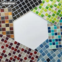 akadeco hot salling wall stick beautiful and fresh colors 3D peel and stick tiles