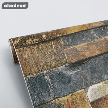 akadeco peel and steel brick paper stick wallpaper self-adhesive brick textured wallpaper removable film for room décor wall décor