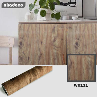 akadeco wooden self adhesive film Wood Texture pvc decorative film for funiture wall covering