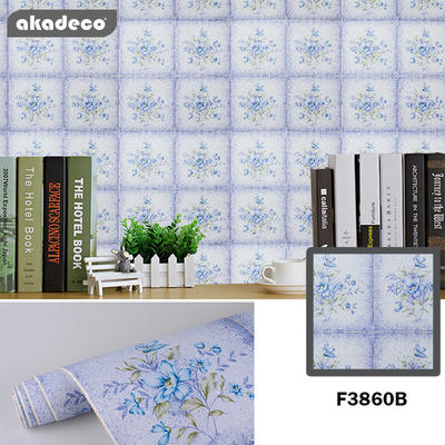 printed flower waterproof new design customized  self adhesive contact paper for wall decoration