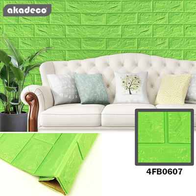 akadeco XPE foam film 3D effect wallpaper peel and  stick wallpaper hot selling good for all market for children'm room