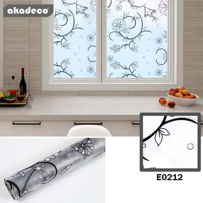 AKADECO static cling rain glass window film removable rain decorative window film privacy  anti-UV heat control