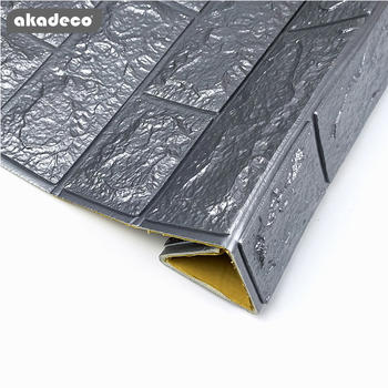 akadeco colorful 3D foam wallpaper anti-noise  popular brick texture protecting film 4HB0604