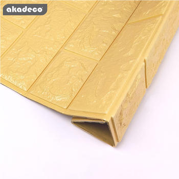 3D XPE wall stick soft wall sticks anti-fouling popular brick design classic yellow color