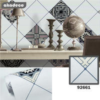 PVC akadeco wall stickers for bedrooms popular bohemia color