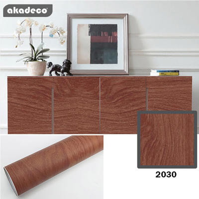 akadeco wooden wallpaper for bedroom classic color water-proof PVC material