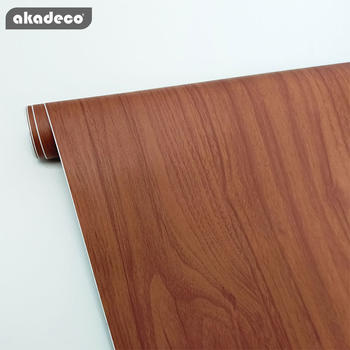 akadeco wooden wallpaper for bedroom classic color water-proof PVC material
