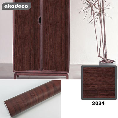 PVC wooden wallpaper for wall furniture hot selling anti-scrap 2034