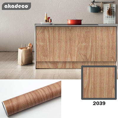 PVC wood wallpaper for furniture décor use for all life classic nature wood color 2039