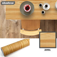 akadeco wooden sticker for table peel and stick easy to use nature wood pattern