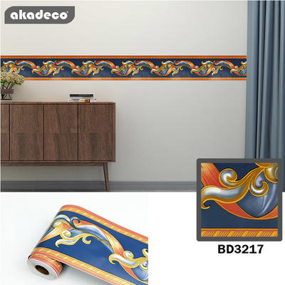 PVC border stickers for bathroom tiles printed color classic BD3217