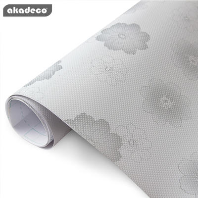 akadeco PVC wall stickers new flower design water-proof moisture-proof gray color
