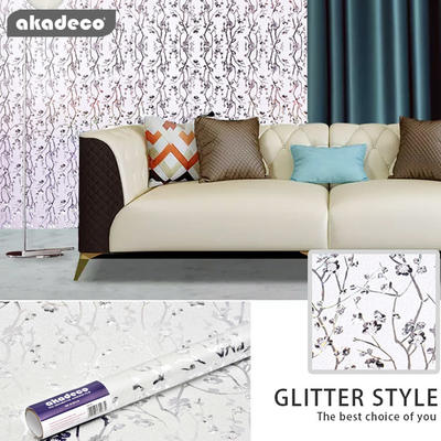 PVC self adhesive film glitter for wall furniture decir moisture-proof G024