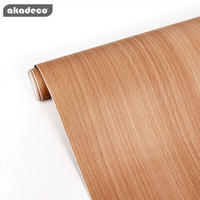 PVC akadeco wooden type wall stickers classic popular color scratch resistant