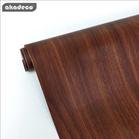 akadeco self adhesive film wooden wallpaper water-proof scratch resistant W0395