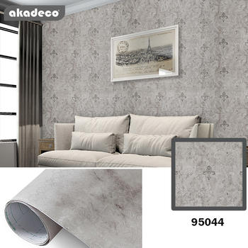 akadeco PVC wallpaper classic design water-proof moisture-proof gray color 95044
