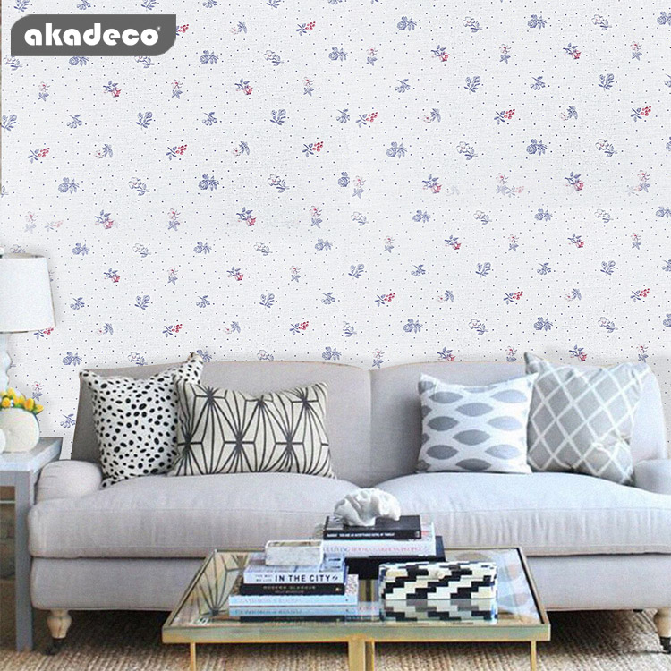 PVC printed beauty flower self adhesive wallpaper for home decoration F8022D